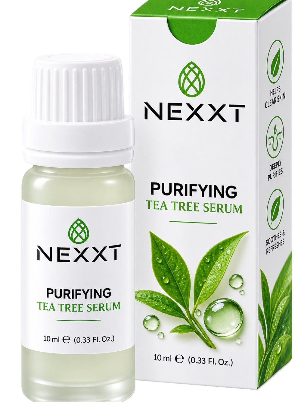 NEXXT Purifying Tea Tree Serum – Green & White
